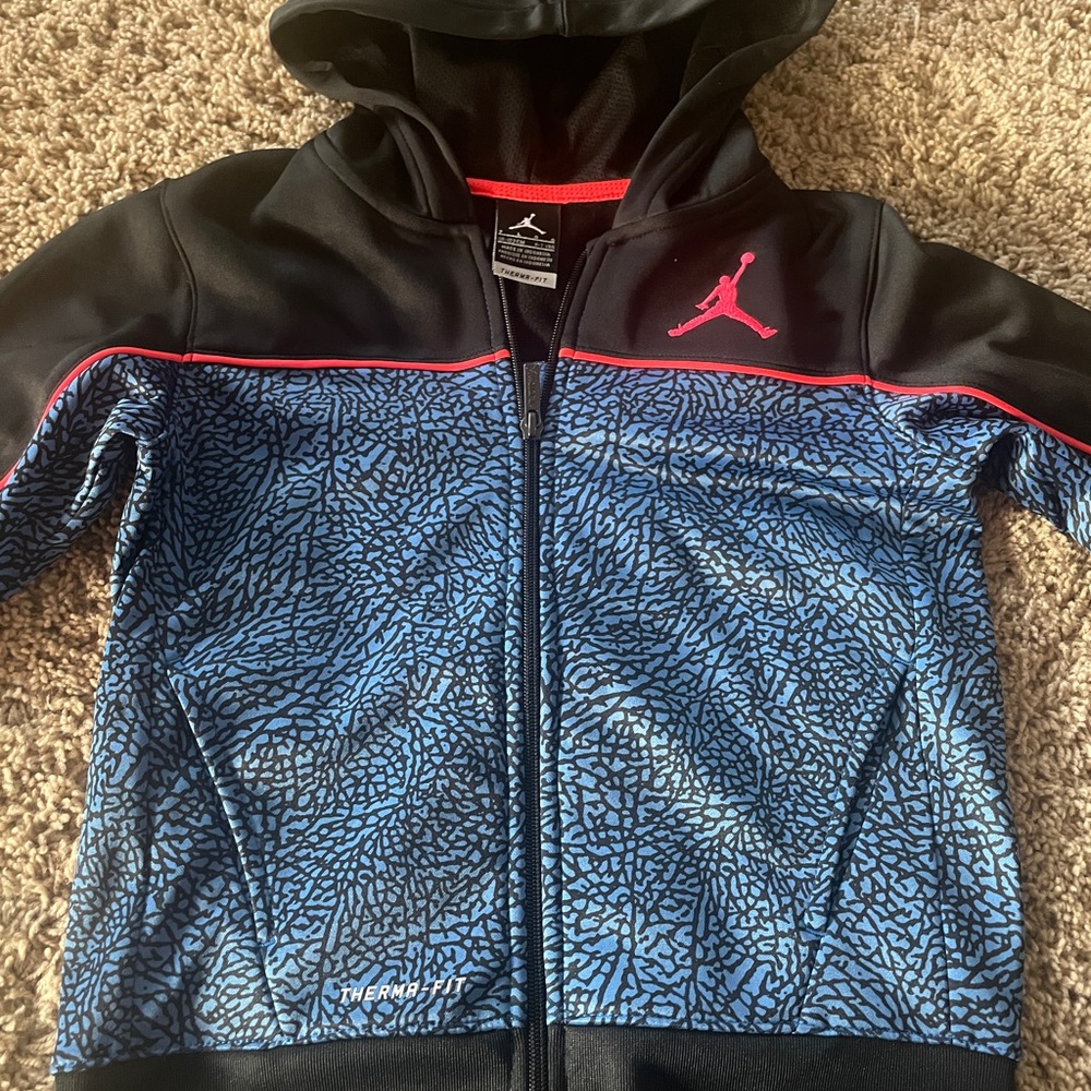 NWT Boy's Jordan Black/Blue Size 7 Jacket